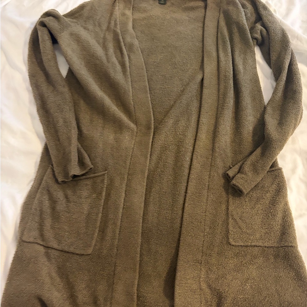 Barefoot Dreams Tan‎ Open Front Cardigan